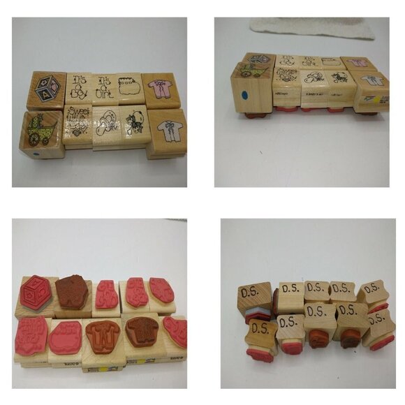 Lot of 24 Various Rubber Stamps Canadian Maple, Stampin Up, Rubber Stampede - Picture 1 of 10